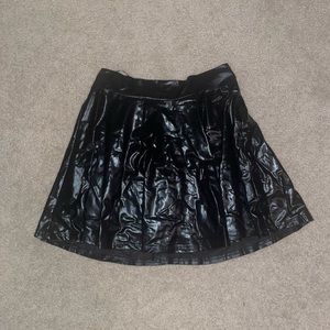 Women’s faux leather circle skirt, AS